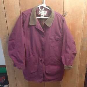 L.L. Bean Women's Plum Utility Jacket with Olive Accents Size 3X